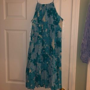 Flowy blue marble dress